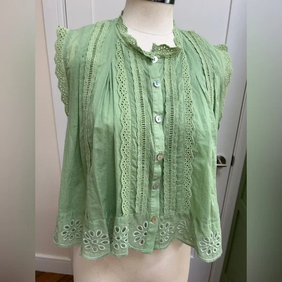 Farm Rio eyelet blouse. NWOT - Picture 3 of 11